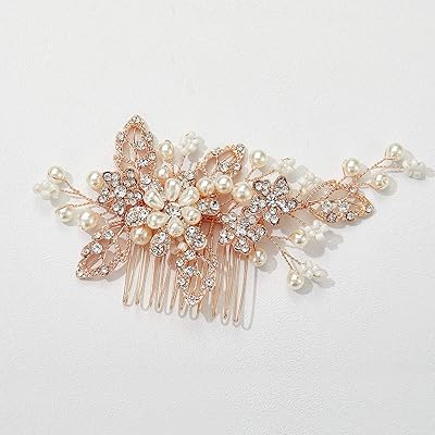 Buy SWEETV Bridal Hair Comb Rhinestone 