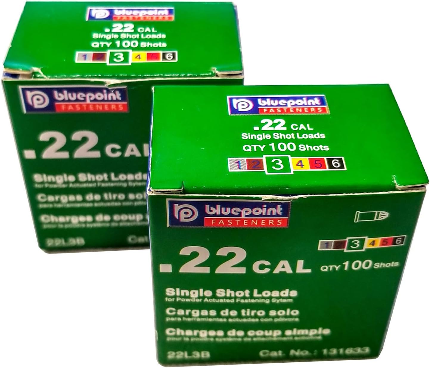 High Velocity Strong Power Fasteners Power Loads 100Count Level 6 0.22