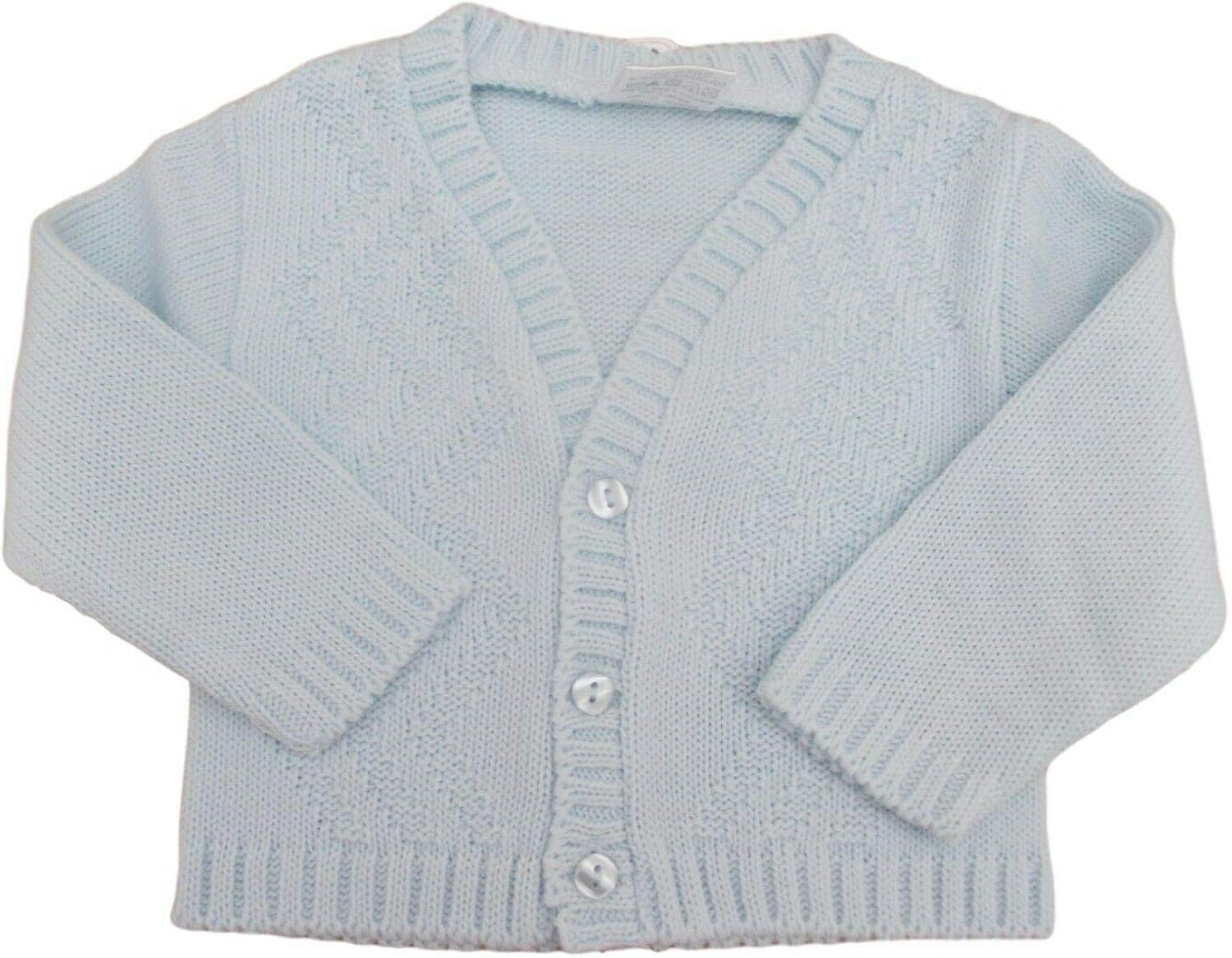 baby boy white knitted cardigan