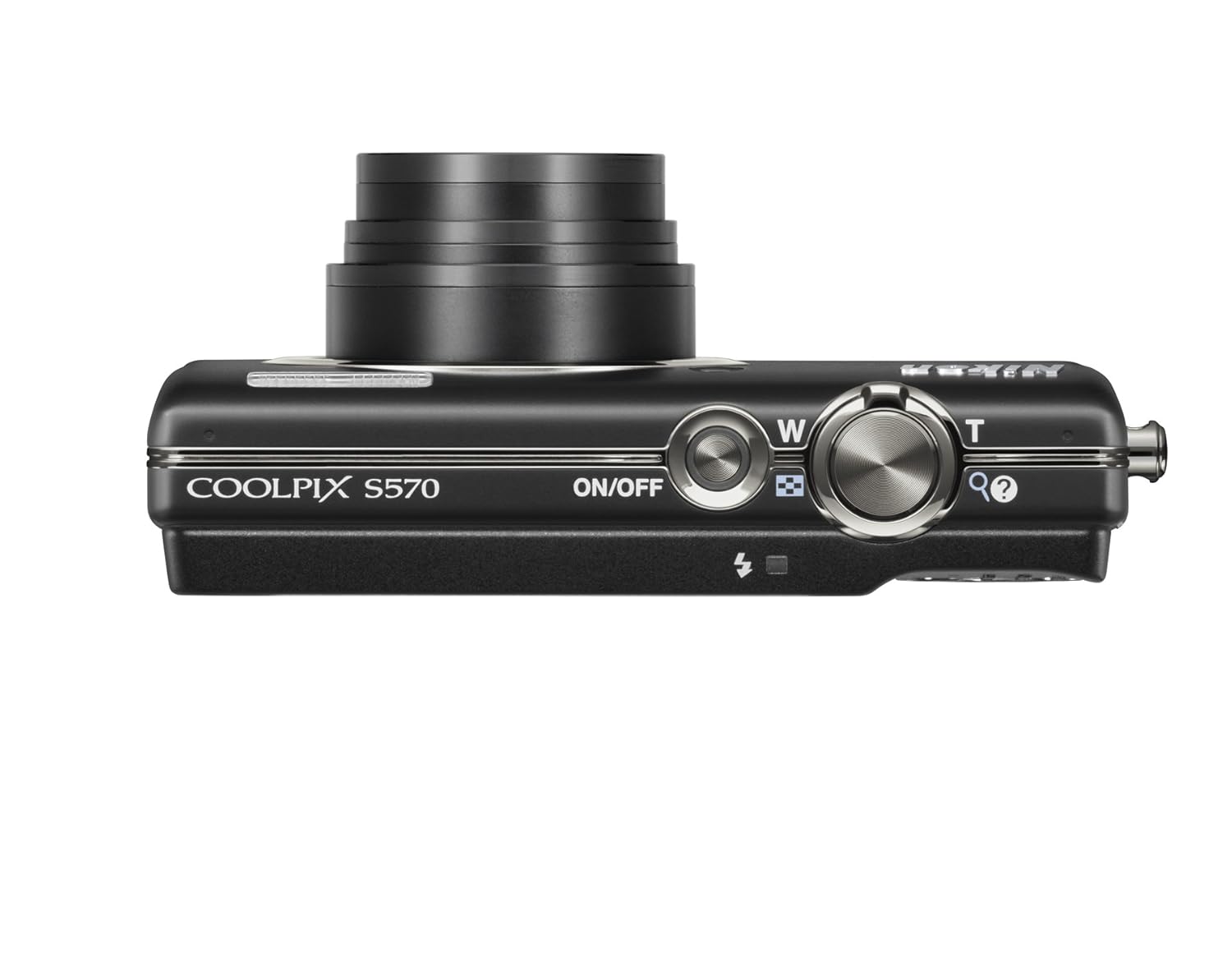 Amazon.com : Nikon Coolpix S570 12MP Digital Camera with 5x Wide Angle  Optical Vibration Reduction (VR) Zoom and 2.7-Inch LCD (Black) (OLD MODEL)  : Point ...