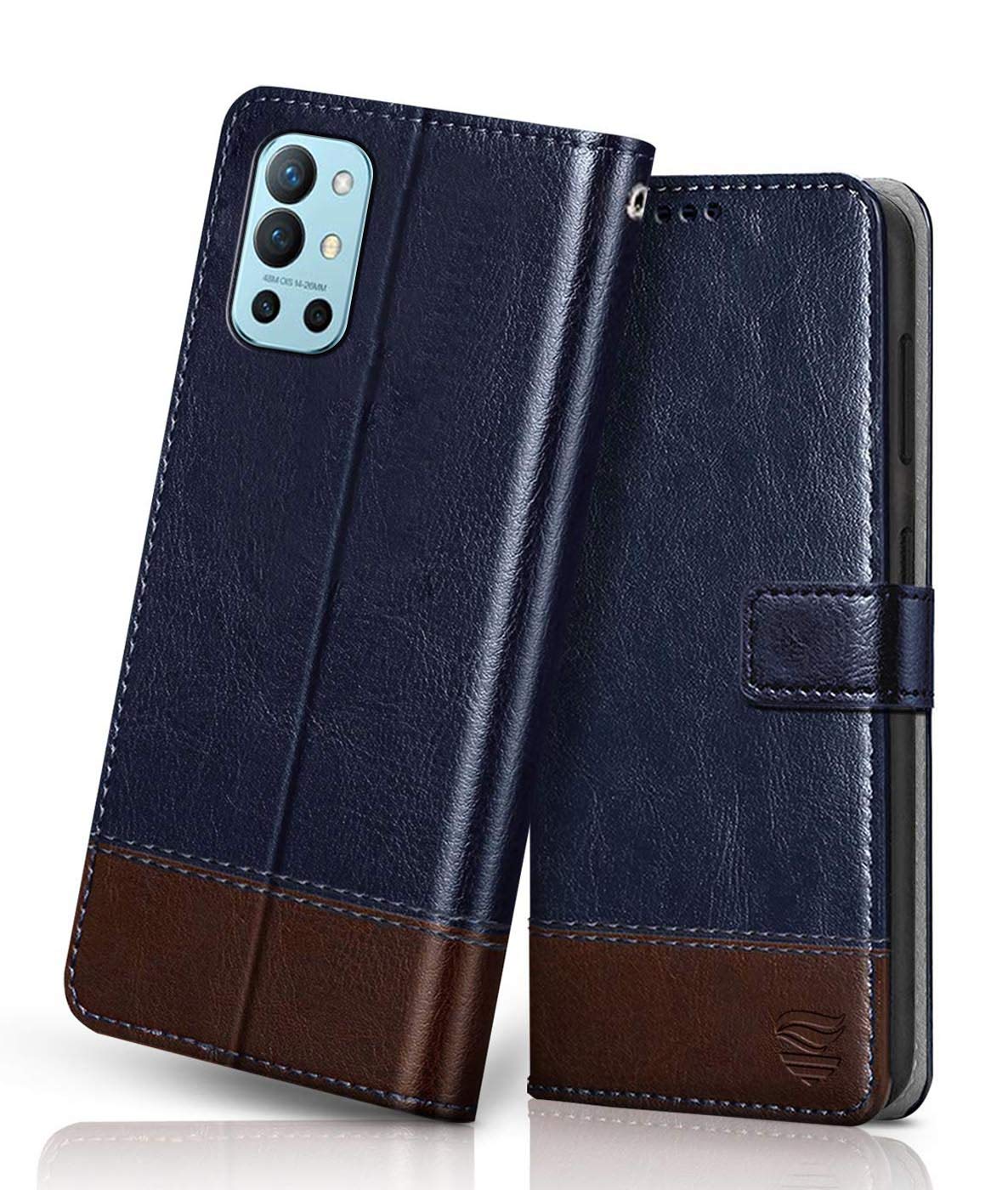 FLIPPED Vegan Leather OnePlus 9R Case Cover Shock Proof with TPU