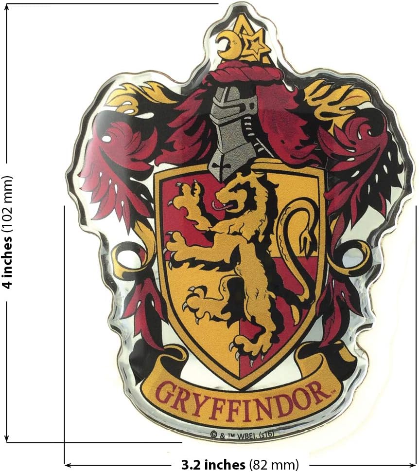 Download Amazon Com Fan Emblems Harry Potter Domed Chrome Car Decal Gryffindor Crest Automotive