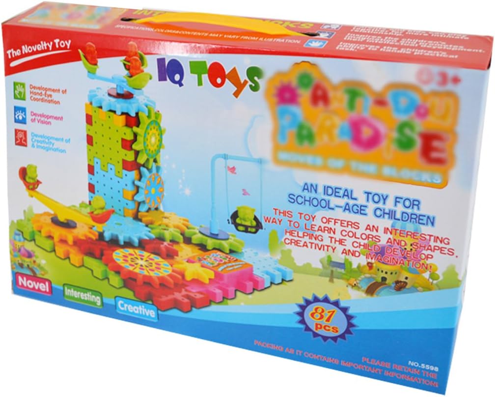 The 9 Best 81Pcs Educational Toys Building Block Bricks Electric Gear Set Wcye