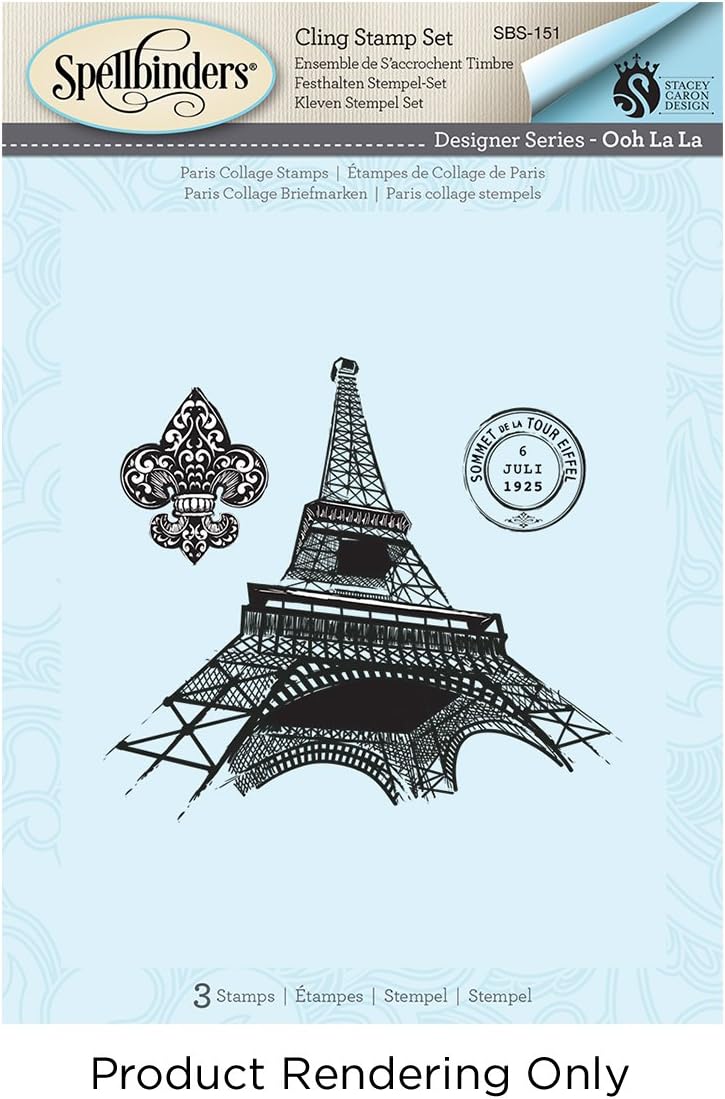 Spellbinders Paris Collage Stamp Set, Synthetic Material, Multicoloured, 20.2 x 13 x 0.5 cm, Multicolor - Image 4