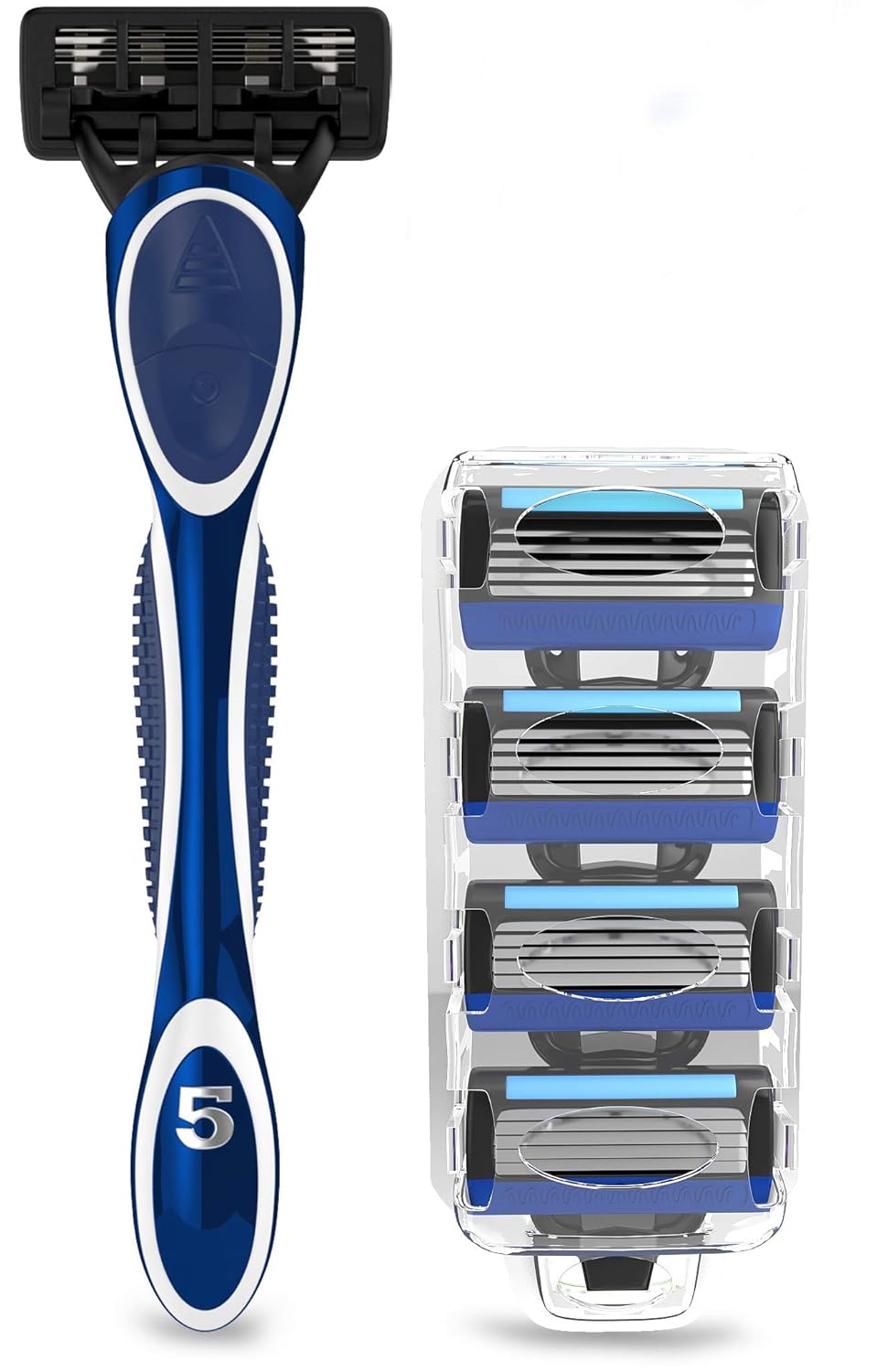 5 Blade Razors for Men with Dual Lubrication and Precision