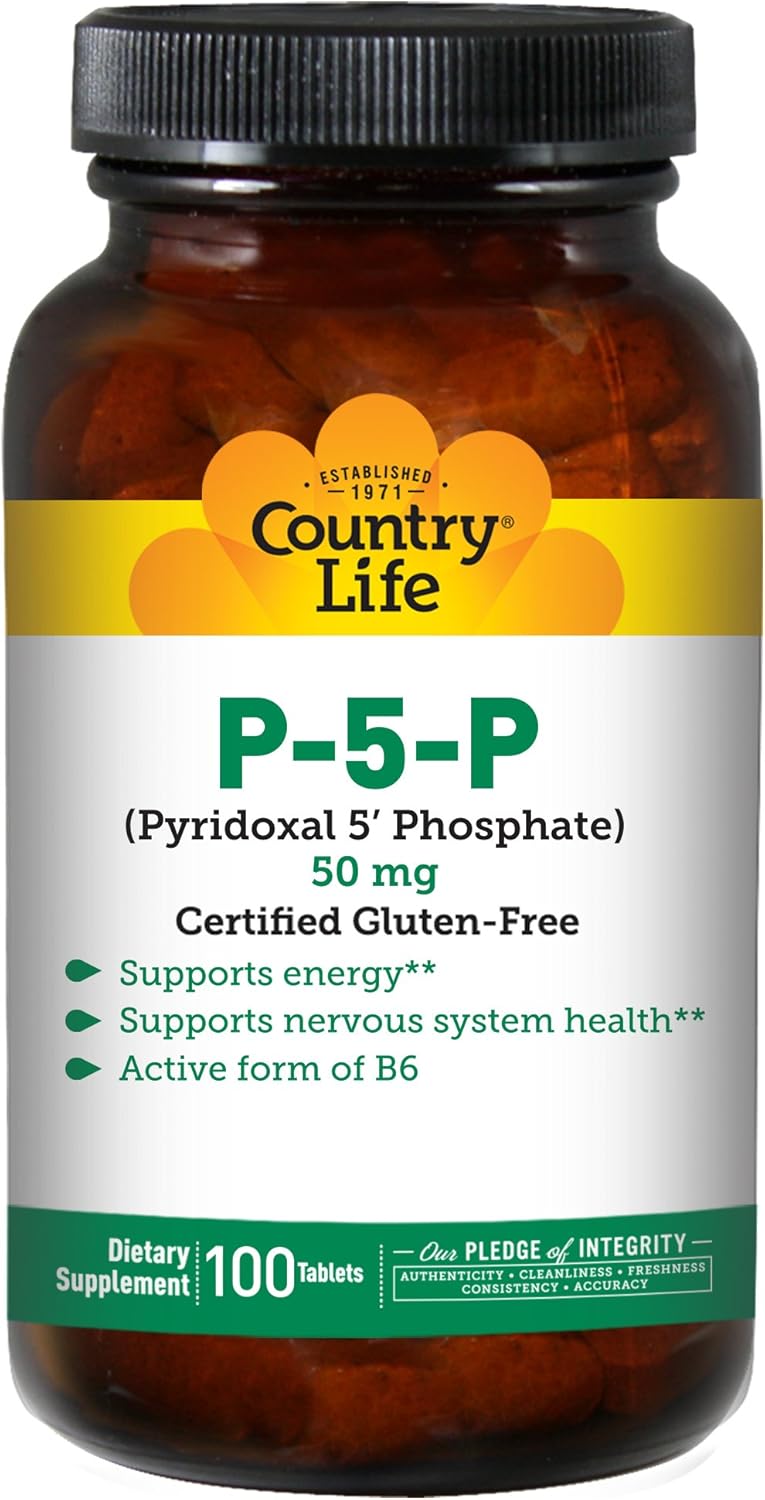 Country Life P-5-P (Pyridoxal Phosphate) 50 mg, 100-Count: Health & Personal Care