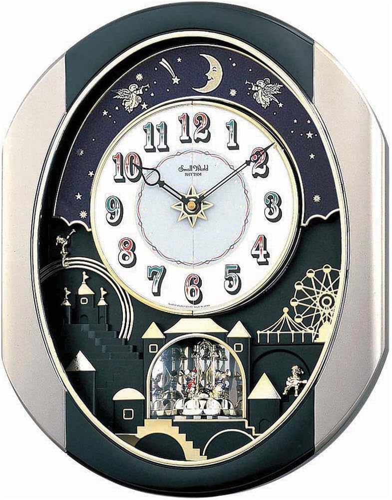 Black Novelty Rhythm Small World Magic Motion Wall Clock Amazon.co.uk