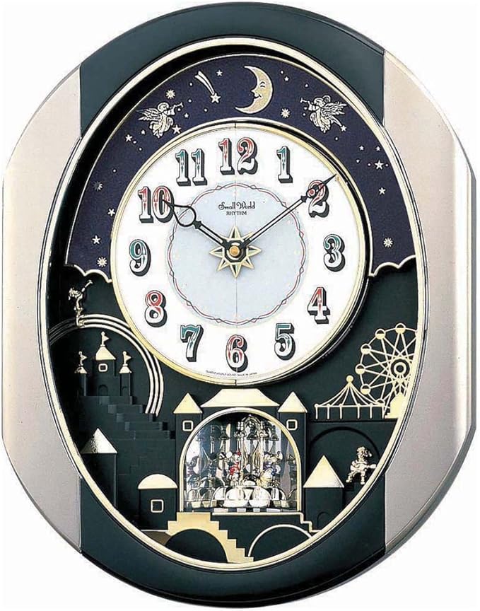 Black Novelty Rhythm Small World Magic Motion Wall Clock Amazon.co.uk Home & Kitchen
