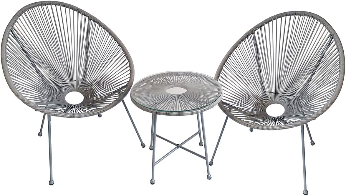 Monaco Acapulco Bistro Set - Grey
