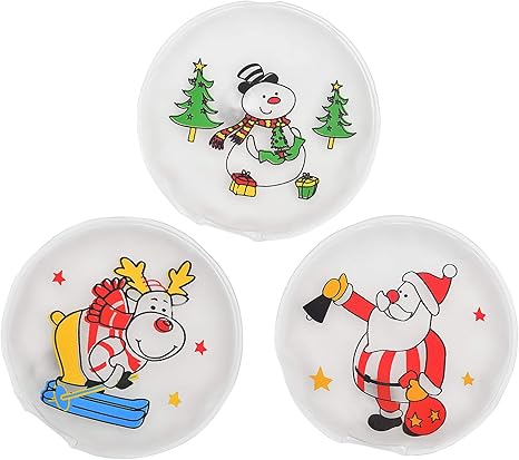 Immagini Natalizie Tenere.Mc Trend Set Da 3 Scaldamani Con Motivi Natalizi Con Pupazzo Di Neve Babbo Natale E