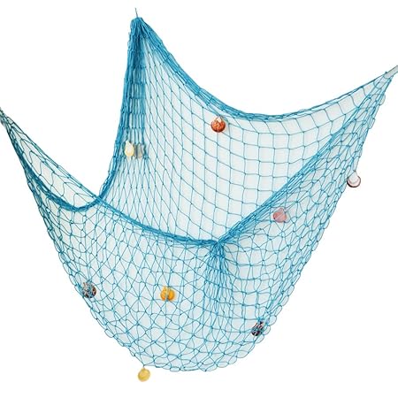 Aoner Decorative Fishing Net Fish Nautical Beach Fishing Netting