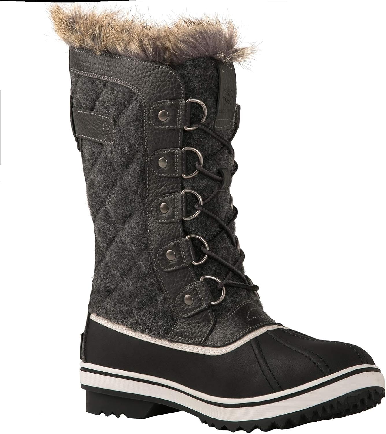  | GLOBALWIN Women's Asymmetrical Mid-Calf Fashion Snow Boots | Snow Boots