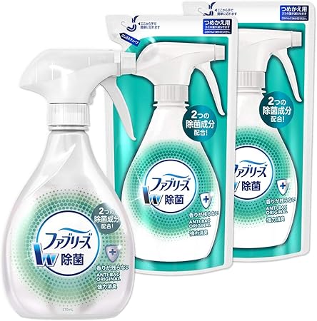 Amazon まとめ買い ファブリーズ 除菌消臭スプレー 布用 本体 370ml 詰め替え 3ml 2個 ファブリーズ スプレー