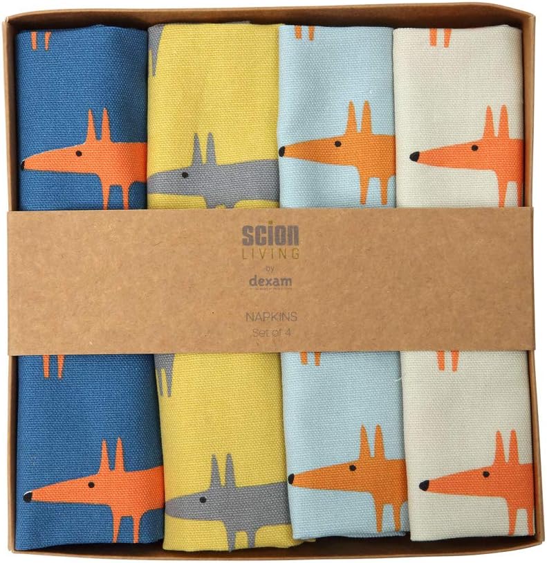 Scion Mr Fox Set of 4 Napkins, Multi