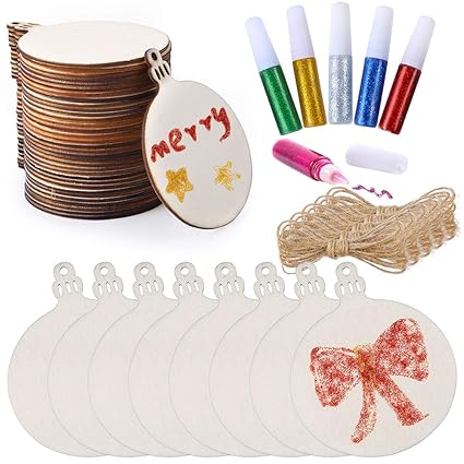 Amazon Com Pllieay 50 Pieces 3 Inch Unfinished Round Wood
