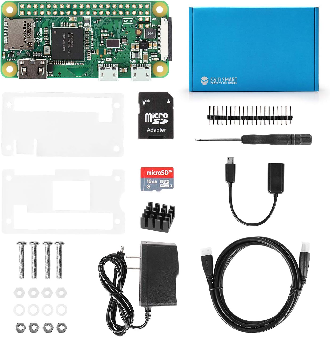 SainSmart Raspberry Pi Zero W SHO Starter Kit, Basic Edition with Pi Zero W