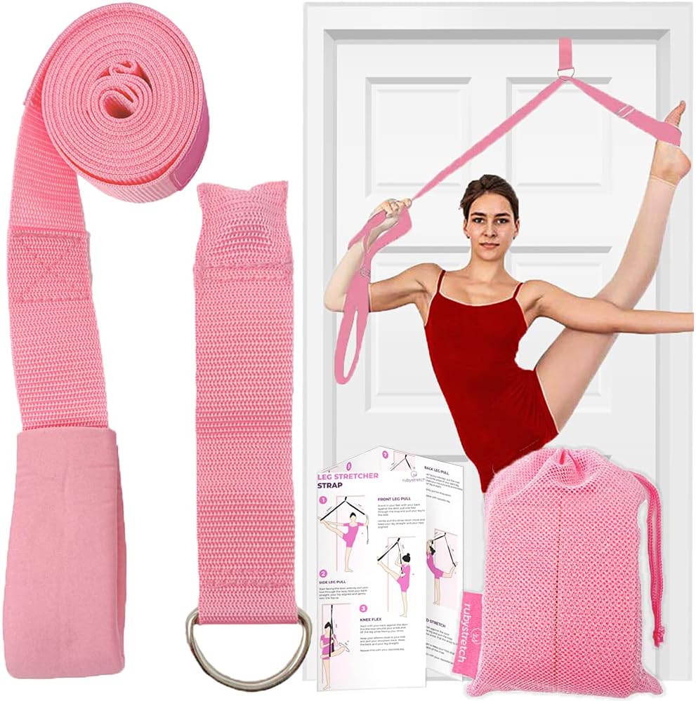 Leg Stretcher Strap – Adjustable Ballet Stretch Strap with Door Anchor to Improve Flexibility, Easy to Install Split Trainer Stretching Equipment for Ballet, Dance, Yoga, Gymnastics or Cheer : Sports & Outdoors