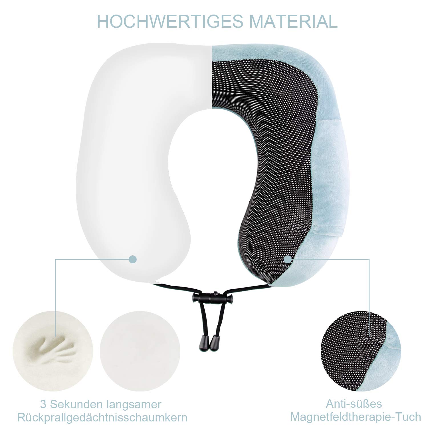 Grau Nackenkissen Memory Foam Reisen Kissen Die Besten U Geformte Hals