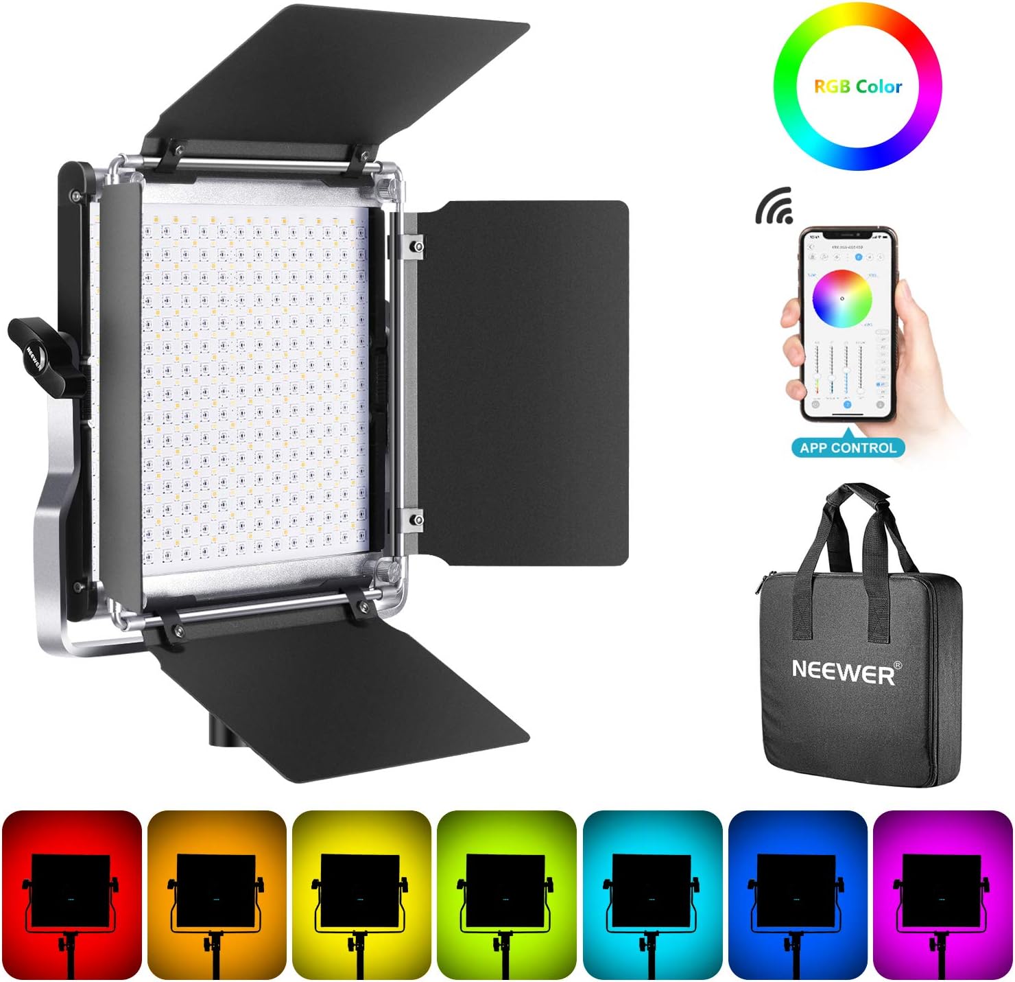 Neewer RGB Led Video Light with APP Phone Control, 28w Amazon.co.uk