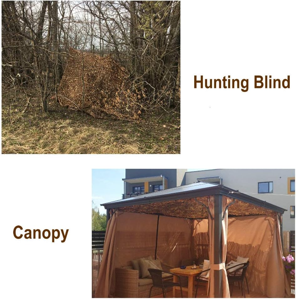 FLYEGO Military Camo Netting, Camouflage Tarp Mesh Net, Lightweight Waterproof for Sunshade, Canopy, Party Decoration, Hunting Blind and Car Vehicle Cover : Sports & Outdoors