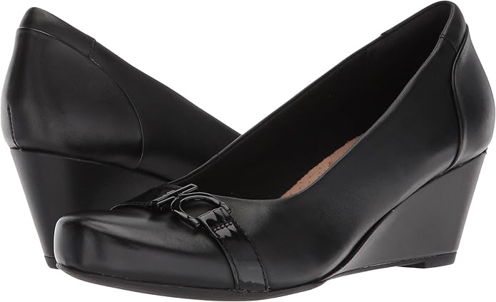 clarks women's flores tulip wedge pump