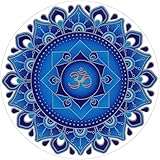 Blue Om Mandala - Window Sticker/Decal (5.5" Circular)