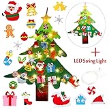 Filz Weihnachtsbaum DIY, lustiger Weihnachten deko mit hängenden Verzierungen Ve