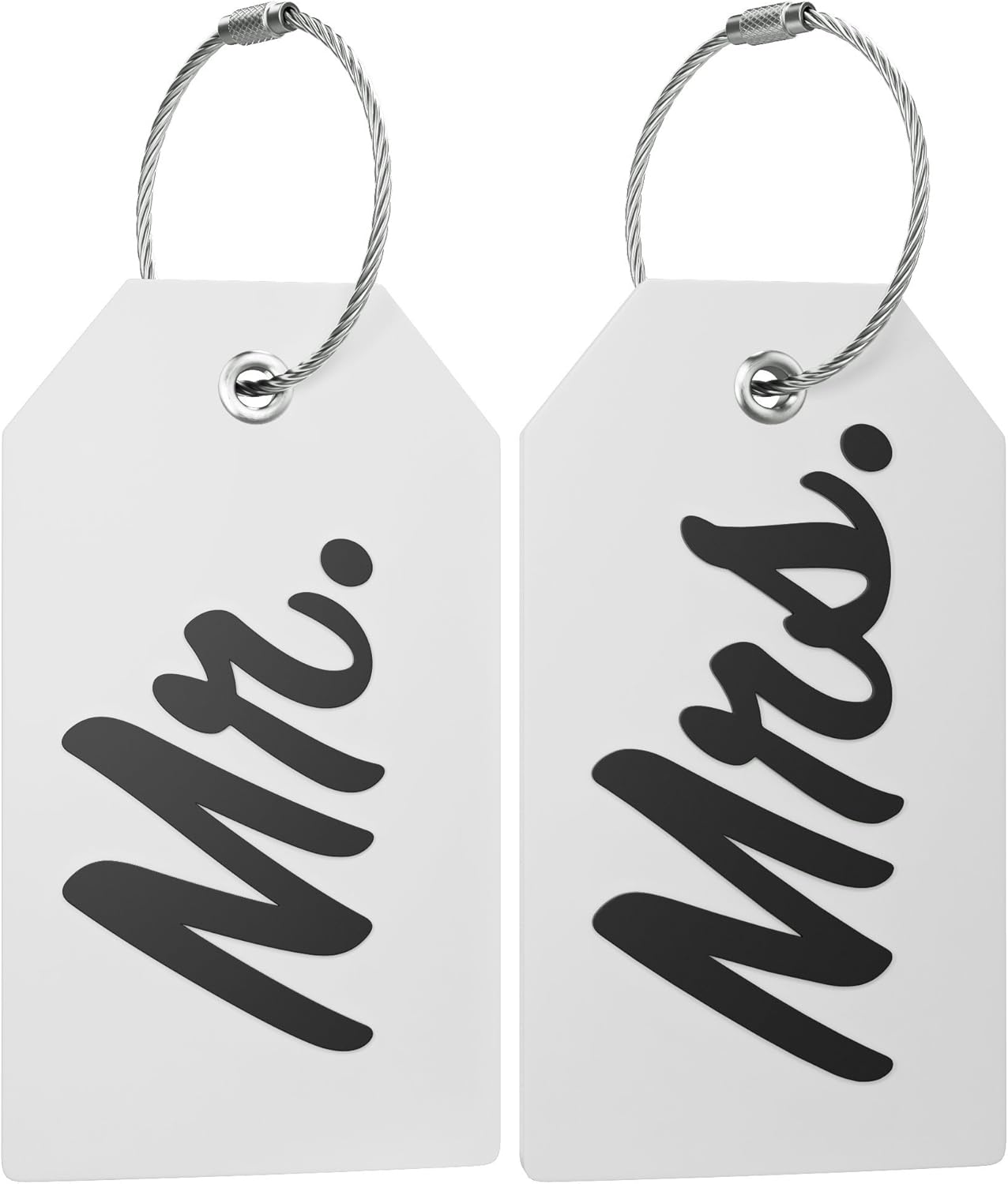 Mr & Mrs Luggage Tag (White)