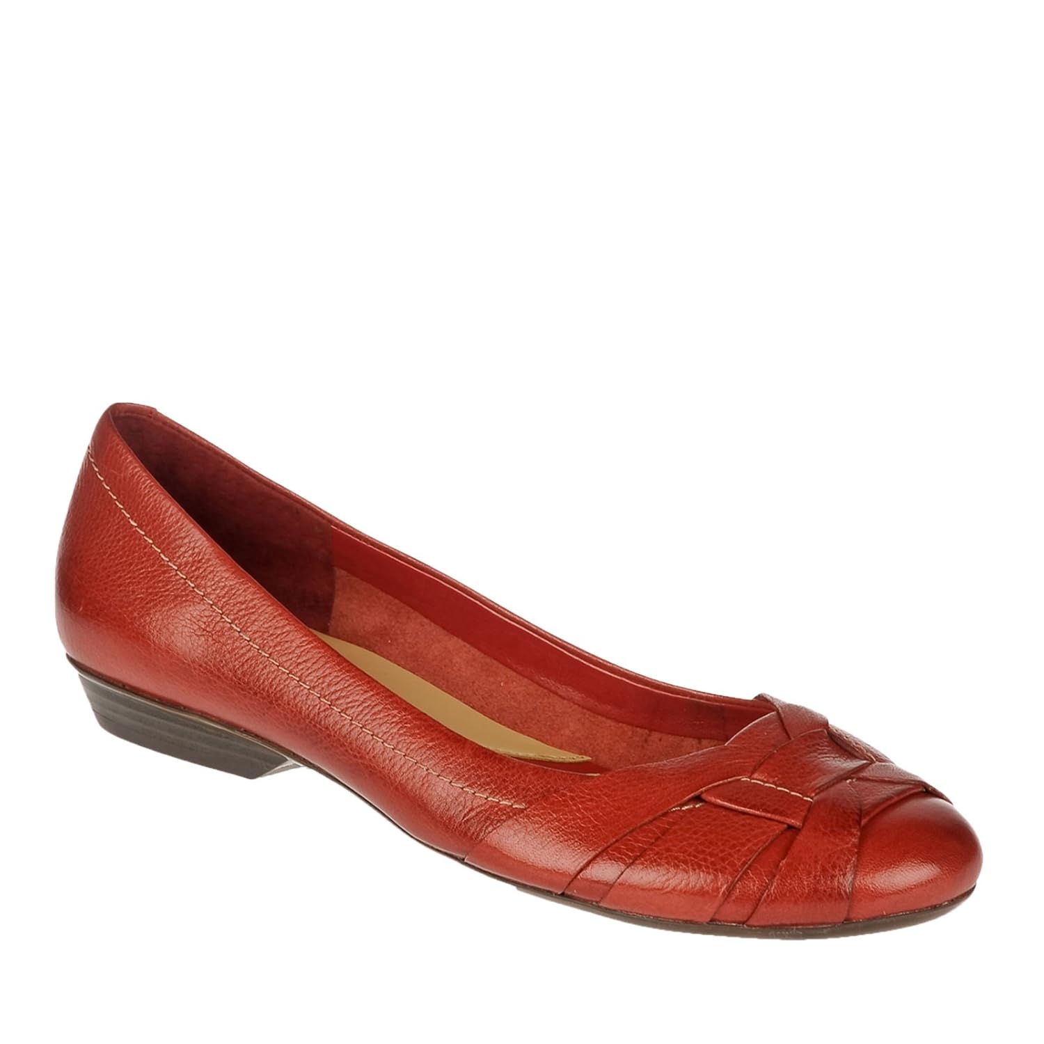 naturalizer red flat shoes