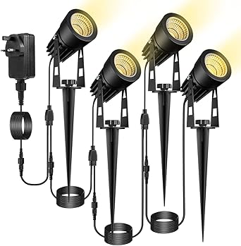 Garden Spotlights Mains Powered, ECOWHO 