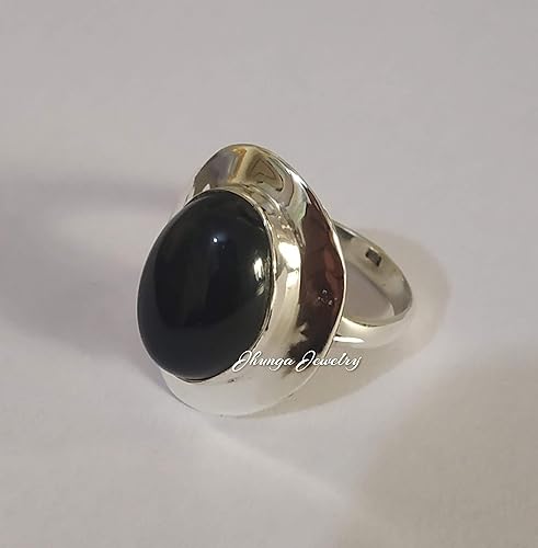 Amazon Com Black Onyx Ring 925 Sterling Silver Black Stone Ring Statement Ring Onyx Jewelry Party Wear Ring Charm Ring Crystal Ring Boho Ring New Design Jewelry Unique Jewelry Handmade Fashion Ring Gifts