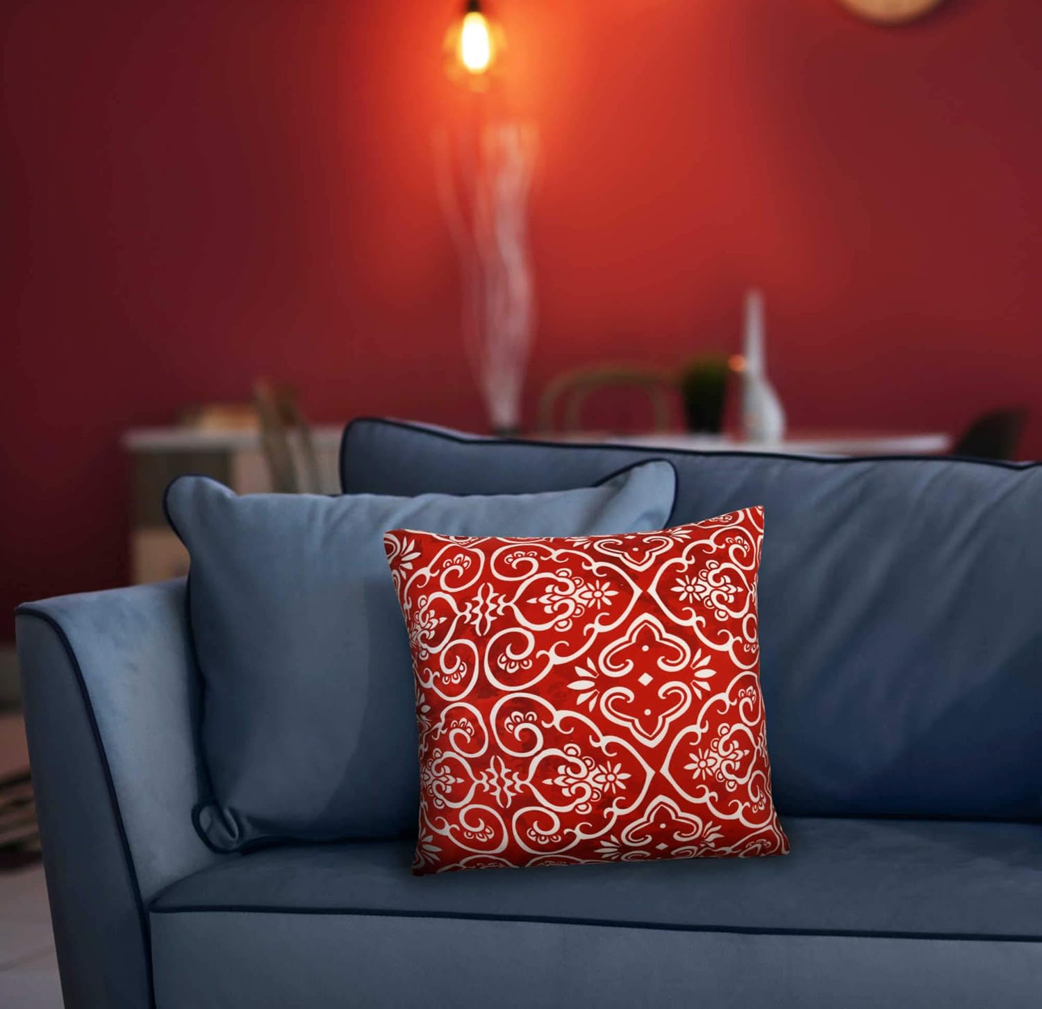 Reusable Velvet Pillow Cover 18 x 18" 1 Pack Washable Square Throw Pillow Covers with Inside Zipper Pillowcase Decorative Pillowslip for Couch Home Yard Car Decoration Geometric Pattern(No Inserts): Home & Kitchen