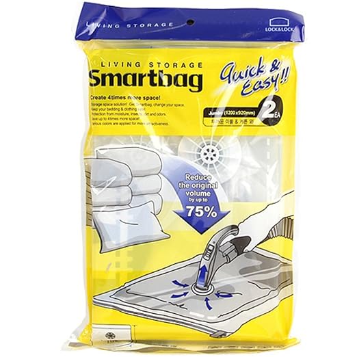 2P Lock & Lock Vacuum Smart Bag Storage Space Saver SetHSS601Jumbo