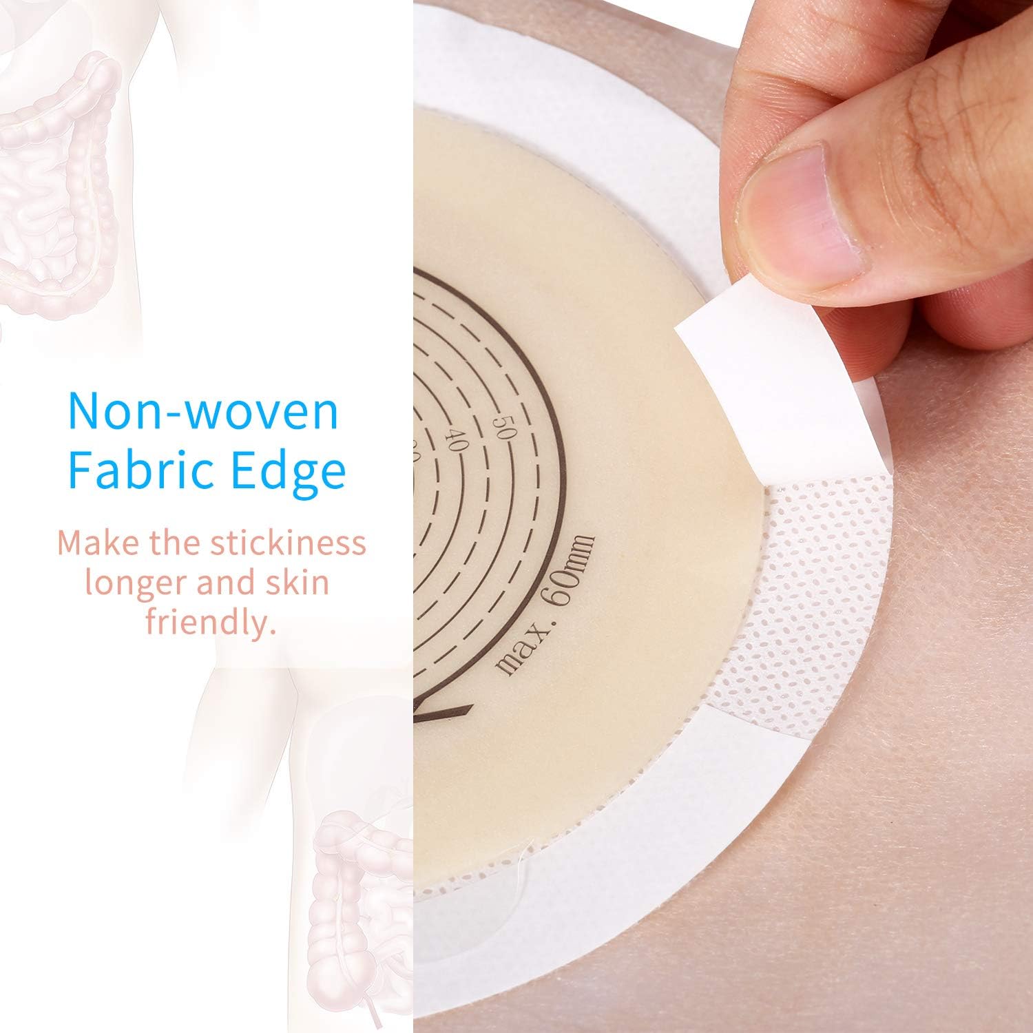 20 PCS Colostomy Bags, Ostomy Supplies,One Piece Drainable Ostomy Pouch for Ileostomy Stoma Care, Cut-to-Fit: Health & Personal Care