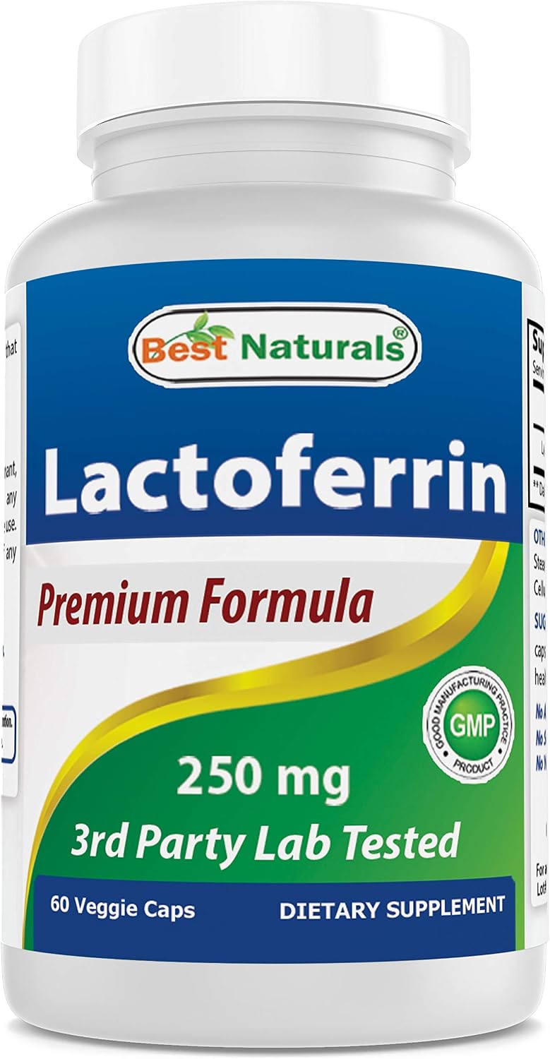 Best Naturals Lactoferrin 250 mg Veggie Capsule, Supports Healthy Immune Function - 60 Count (60 Count (Pack of 1))