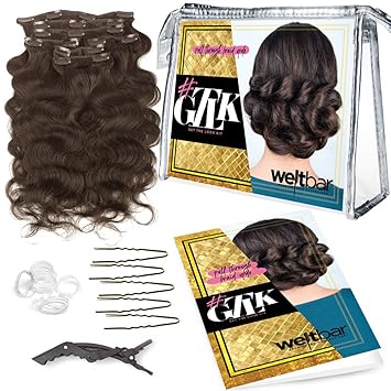 Amazon Com 37 Pc Faux Braid Pull Through Bun Updo Diy Bridal