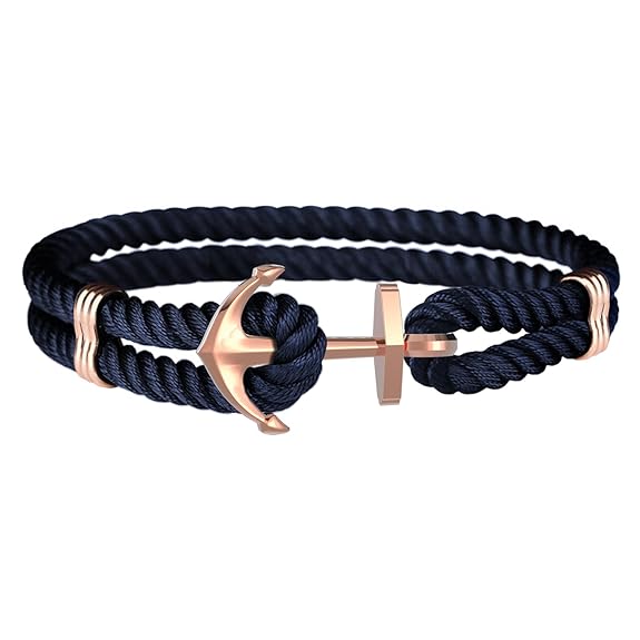 Amtier Ankerarmband für Männer Frauen Paare Pärchen mit Geschenkbox, Herren Damen Ankerarmbänder Unisex Armband