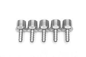 LTWFITTING Bar Production Stainless Steel 316 Barb Fitting Coupler/Connector 1/4