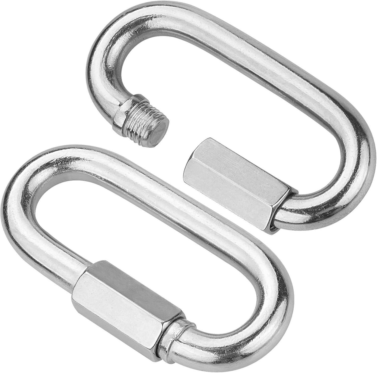 12mm Quick Link Oval Carabiner 2pcs M12 Stainless Steel