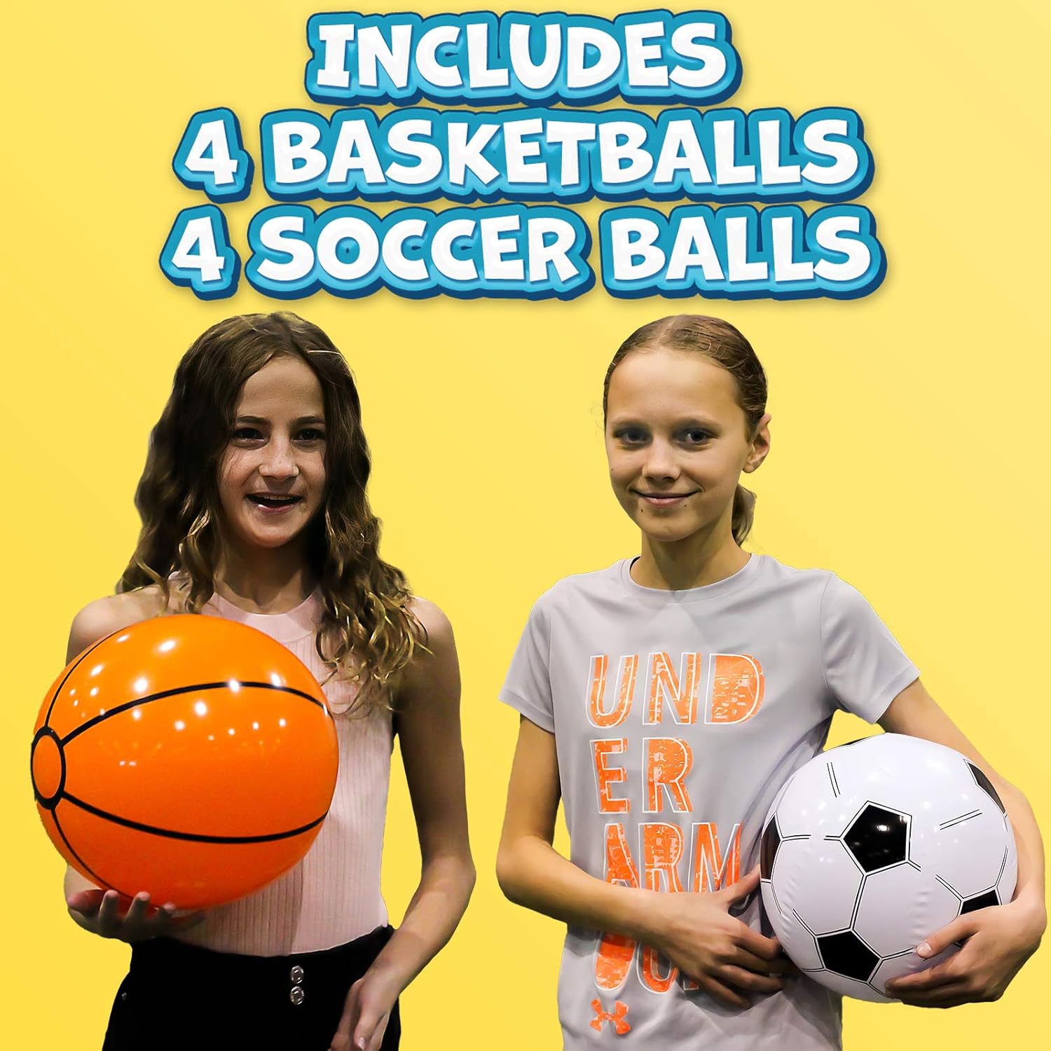Beach Balls for Kids in Bulk: Best 8 Pack Soccer Ball & Basketball Beach Ball for Pool. Easy Blow Up Inflatable Beachball. Fun Water Toys & Kid Boys & Girls Party Favor Birthday Parties Outdoor Games: Sports & Outdoors