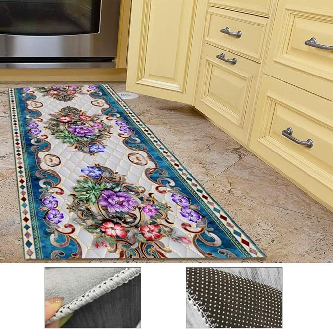 RUG Modern Hallway Runner, Nonslip Washable Long Carpet Runner Pad for
