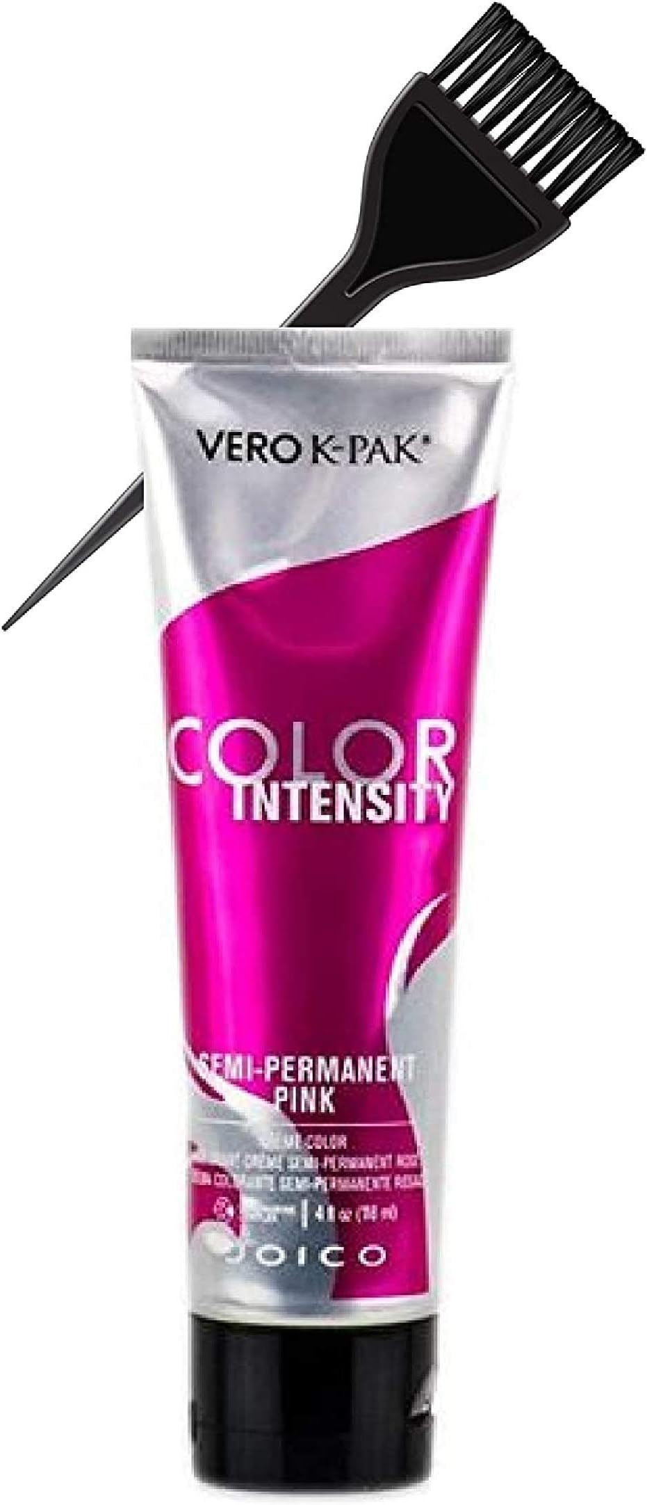 COLOR INTENSITY Semi-Permanent Creme Hair Color (w/Sleek Applicator Tint-Brush) Cream Haircolor Dye, NO DEVELOPER REQUIRED! (Pink)