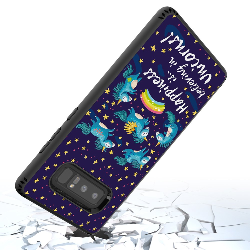 Galaxy Note 8 Case, MagicSky Shockproof Slim Corner Protection with Resilient Shock Absorption Rubber Protective Case Cover for Samsung Galaxy Note8 (2017) 6.3 Inch - Unicorns