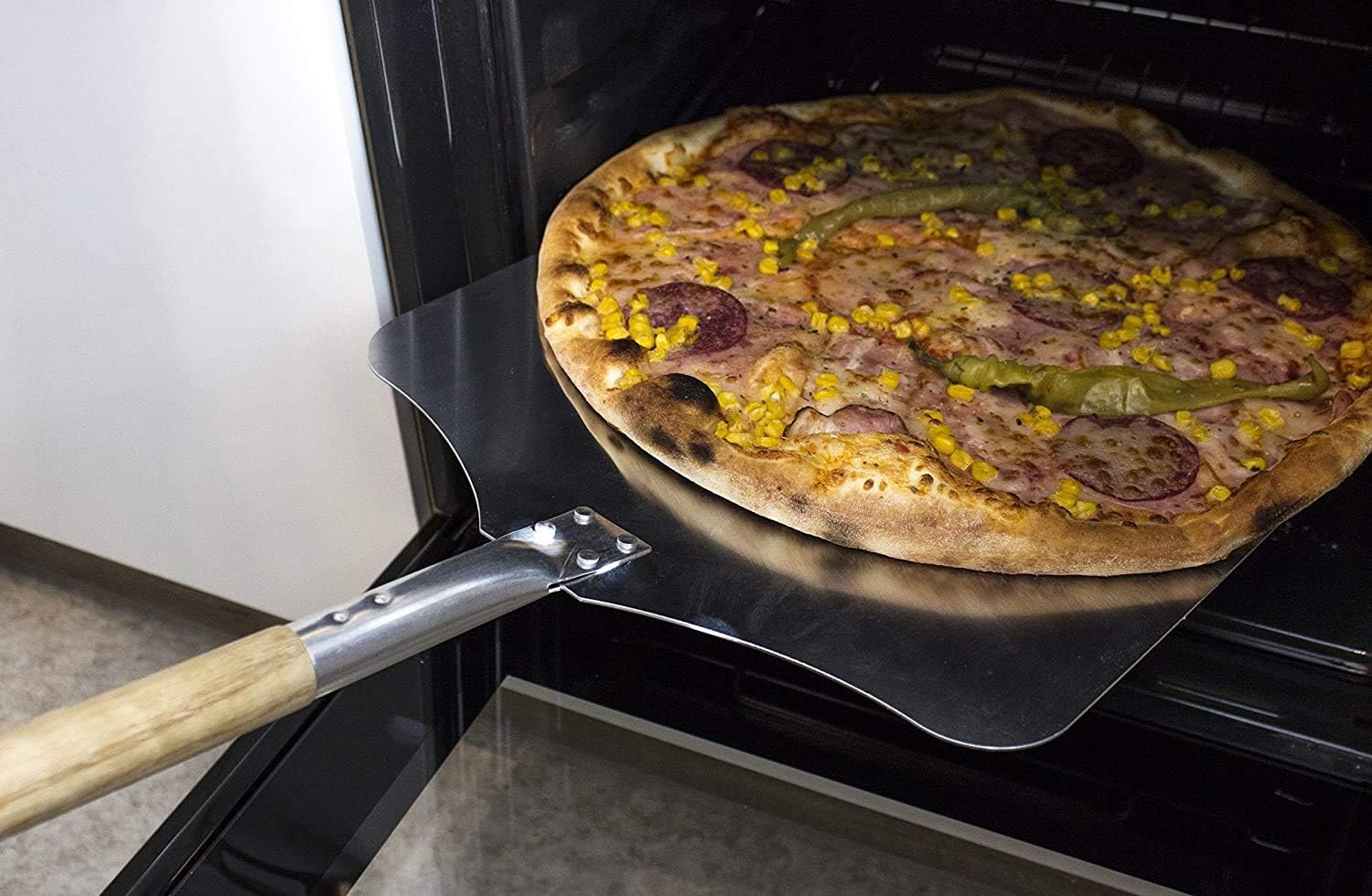 Conveniente e Resistente Pala per Pizza in Alluminio con Manico,35 cm X 40  X71 cm Pala da Forno in per Pizza Pane Teglie per pizza Placche e griglie  berjaya.edu.my