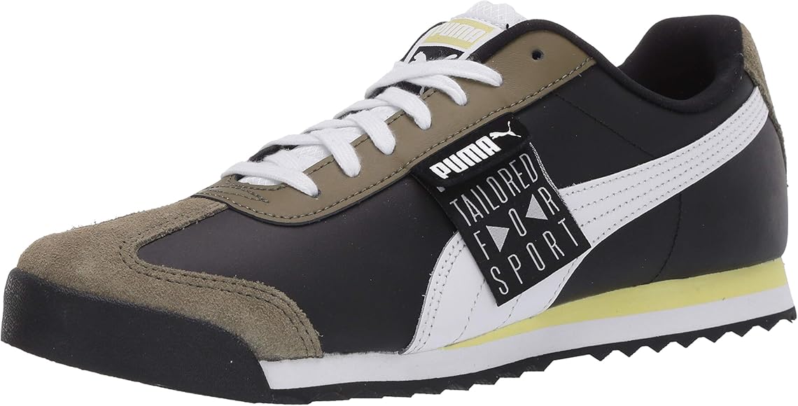 puma roma black leather