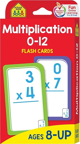 School Zone Multiplication 0 12 Flash Cards Ages 8 3rd Grade 4th Grade Elementary Math Multiplication Facts Common Core And More School Zone Joan Hoffman 9780938256939 Amazon Com Books