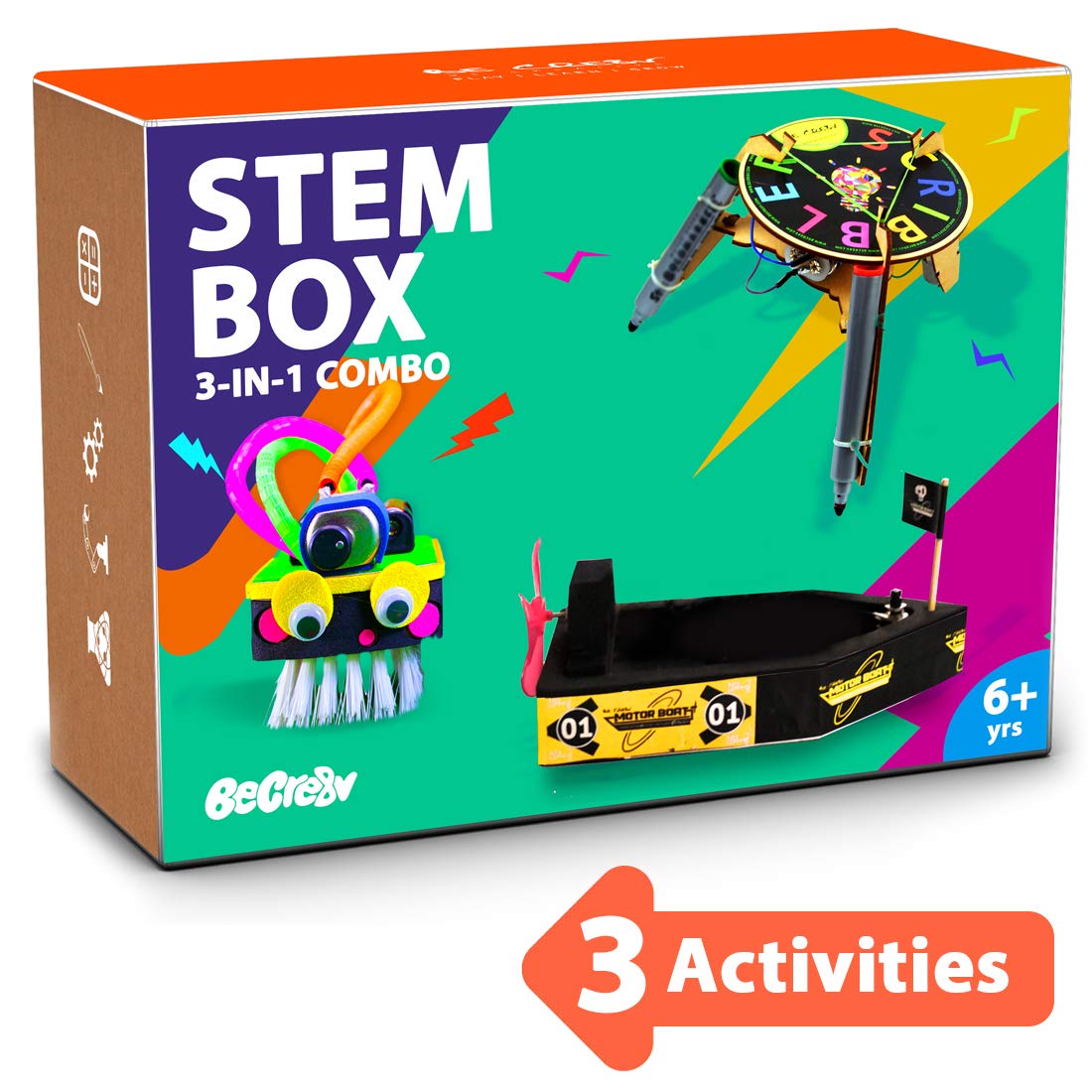 Be Cre8v 3 in 1 STEM Based Robotics Combo DIY...