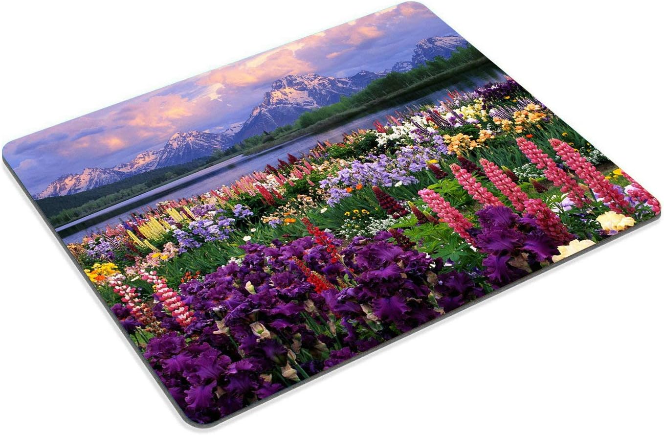 Wasach Beautiful Flowers Mountain Sky Water Mouse Pads Customized - Image 5