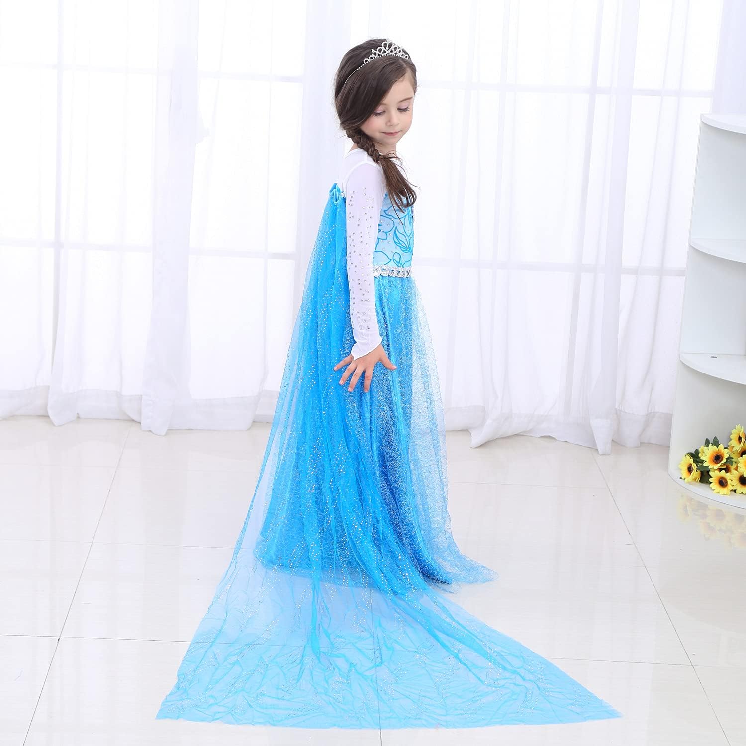 Familycrazy Princess Costume, Princess Dresses for Girls Dress up Fancy Party Age 2-12Y: Clothing