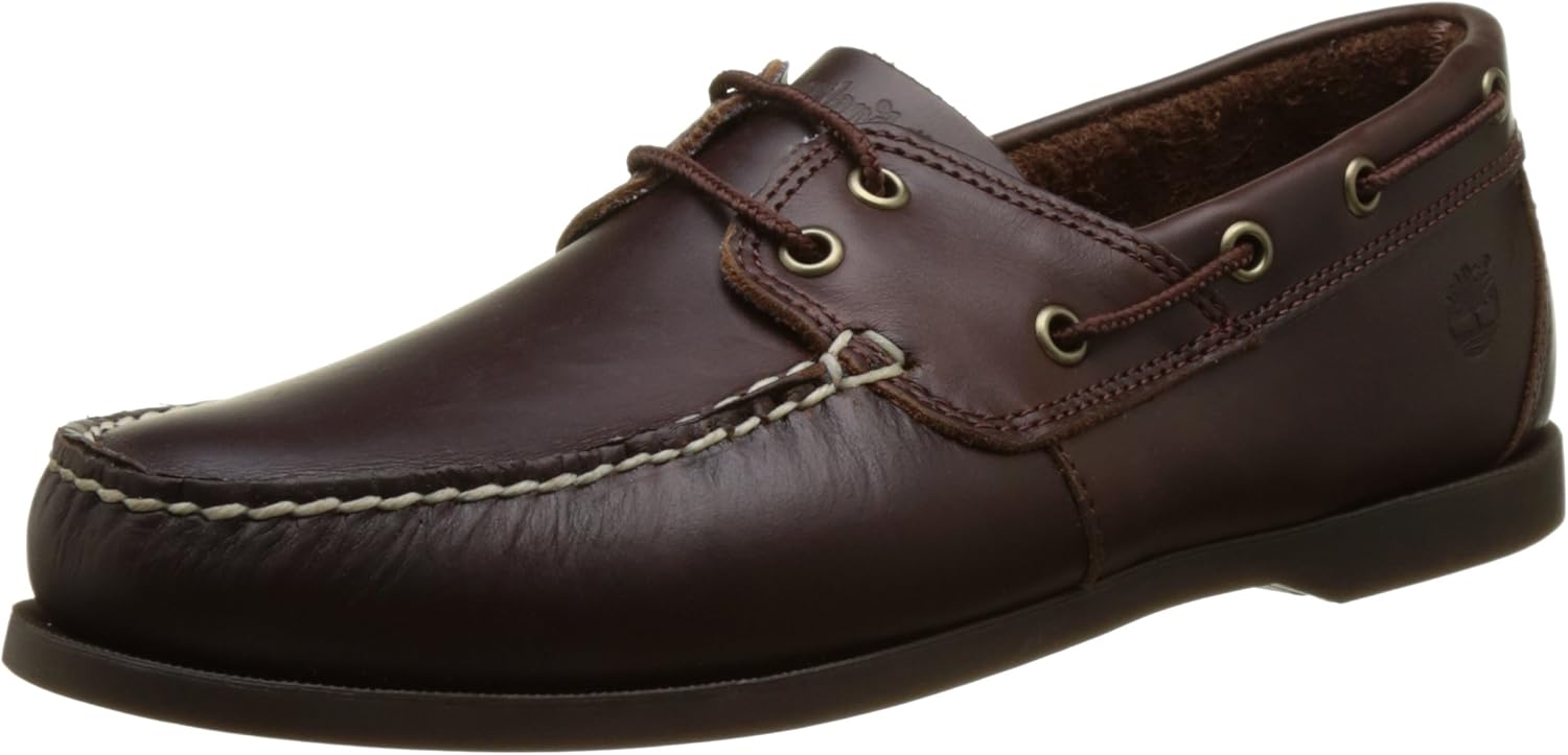 Timberland Men's Cedar Bay Boat Shoes, Brown (Dark Brown Full Grain), 9